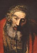REMBRANDT Harmenszoon van Rijn The Return of the Prodigal Son (detail) France oil painting reproduction
